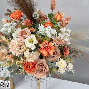 Fábrica personalizada POM bola flor beige crisantemo artificial y Rosa Bola <span class=keywords><strong>de</strong></span> crisantemo artificial flores <span class=keywords><strong>Arran</strong></span> - Product Image 3