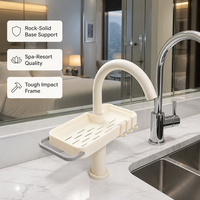 Support de rangement permanent pour robinet de salle de bain, organisateur d'évier de cuisine pour savon et éponge