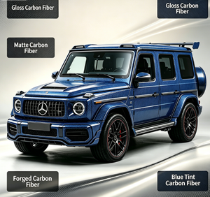 Heishi HS-05 Style BRS en fibre de carbone sèche finition mate pour capot moteur, pare-chocs, arches, lèvre avant, diffuseur arrière, spoiler G-Class W465 G63 - Product Image 6
