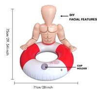 Petit ami gonflable durable robuste et jouets d'eau de flotteur de piscine d'homme musclé frais