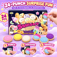 24 Jouets Squishy Colorés – Boîte Surprise 24 Pièces – Jouets Sensoriels Souples Anti-Stress à Presser – Vente en Gros