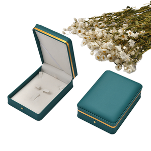 Premium Green <b>Jewelry</b> Box for Necklace/Pendant, Luxury Gold Edge <b>Jewelry</b> <b>Storage</b> Case, Perfect Gift Packaging for Mother's Day - Product Image 2