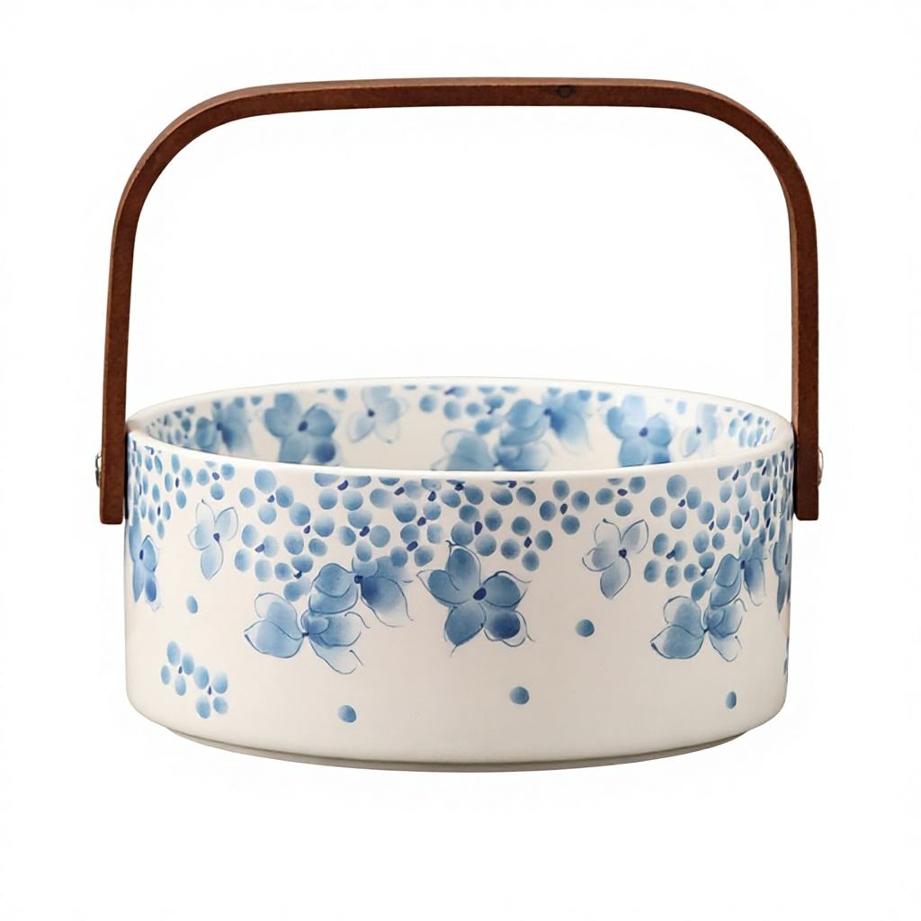 GRANDE corbeille de fruits BLANC-magnolia