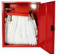 Armoire pour tuyau d'incendie, équipée d'une hache et d'un boîtier pour tuyau d'incendie, armoire rouge double couche, en acier au carbone, à fixation murale