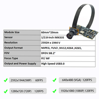 IMX335 USB3.0 5MP/60PFS HD kamera modülü FPC + PCB yapısı ile tak çalıştır UVC protokolü desteği WDR ve 120PFS