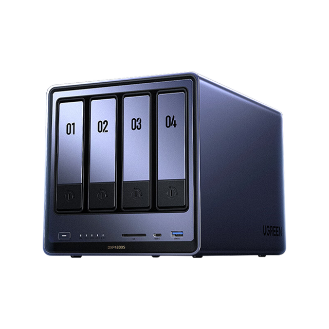 Intel N150 Quad Core 4 Bay NAS Server for Home Office Private Cloud Storage with AI Photo Sync Max 8GB RAM