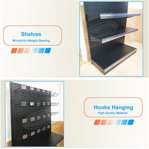 Bán sỉ hàng hóa Pegboard sàn kim loại giá treo móc kệ công cụ cửa hàng triển lãm trưng bày sản phẩm đứng - Product Image 5