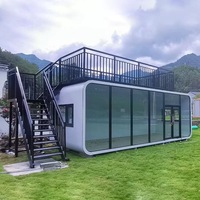 Mobile Moderne Luxe Maisons Préfabriquées sur deux étages apple Pod Cabine Type Capsule Maison Hôtel apple Home Kit Imperméable Commerce