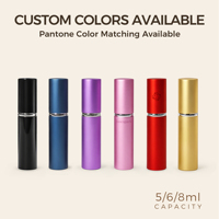 Flacon de parfum rechargeable portable de luxe 5 ml, atomiseur de voyage vide givré, flacon de parfum en verre 8 ml avec emballage boîte