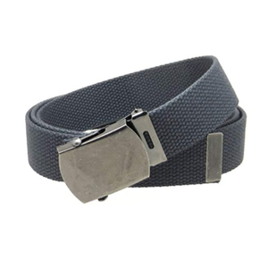 Ceinture en toile GB58 style ceinture en toile avec boucle/embout argenté antique, couleur unie, 50 pouces de long CN;GUA - Product Image 4