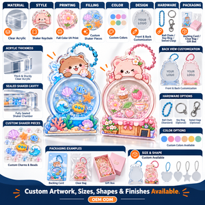 Porte-clés personnalisé en acrylique transparent avec animaux de dessin animé et breloques mobiles pour sacs et cadeaux promotionnels OEM ODM - Product Image 4