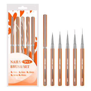 Pinceaux de grêle d'<span class=keywords><strong>Halloween</strong></span> 5 PCS/Set Professional DIY Drawing Liner Pen Différentes tailles Privatel Label Design Brush pour ongles - Product Image 1