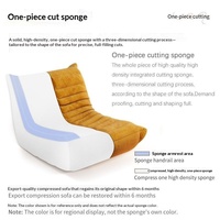Fauteuil de relaxation modulable en tissu à dossier haut, style européen, pour balcon et salon, une place