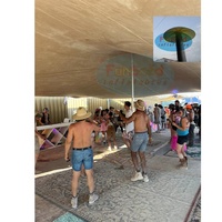 Tente de réception extérieure pour événements, mariages, expositions, sports, en tissu élastique imperméable, taille personnalisée, auvent pare-soleil et anti-pluie pour le camping