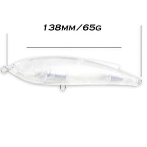 <span class=keywords><strong>Leurre</strong></span> de pêche TGD de haute qualité <span class=keywords><strong>Shimano</strong></span>, non peint, sans lèvres, pour la pêche en eau salée, thon, 138 mm/65 g, flottant, <span class=keywords><strong>leurre</strong></span> stick bait - Product Image 2