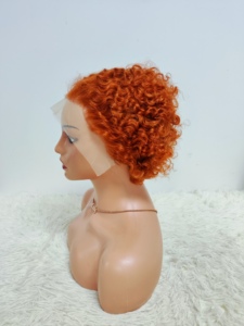 Promotion $13.8 Natural Human Hair F408 100% Human Hair 13x4 Lace Frontal Short Pixie Cut Wigs <b>Cheap</b> Wholesales Factory - Product Image 4