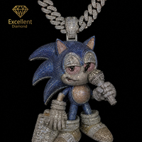 Colgante de Hip Hop de Plata VVS Moissanite de Venta Caliente Directo de Fábrica, Colgante Personalizado de Personaje de Dibujos Animados para Hombres, Estilo Urbano Diario