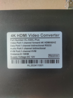 Konverter Serat Optik 10G Rate EDID Video dengan Local Loop Out; 1 Saluran Audio Bidirectional 3.5 4K60Hz