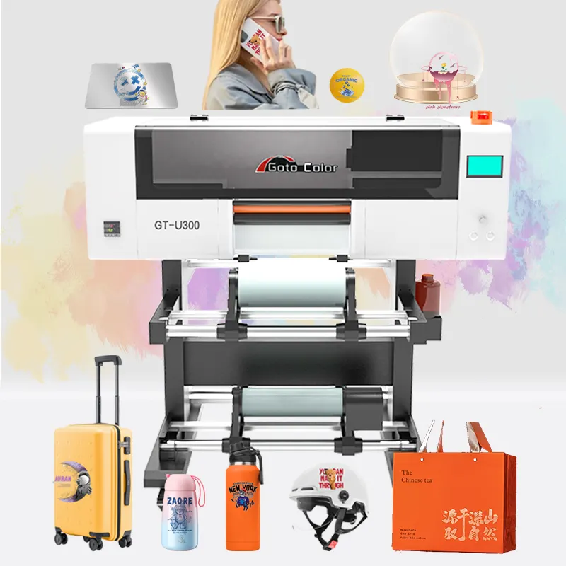 Goto Color Gt U300 Label Sticker Roll To Roll Printer Machine All In One Multicolor Uv Printer Machine