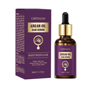 Sérum capillaire à l'huile d'argan GreenLem avec extrait de gingembre 30 ml, complément réparateur du Guatemala, huile essentielle lissante - Product Image 1