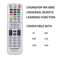 Control Remoto Universal Multifunción Infrarrojo Chunghop RM-686E para TV, CBL, VCR, DVD, SAT