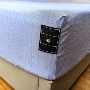 Lenzuolo da letto di tipo antistatico adatto per la messa a terra in fibra d'argento 95% cotone organico 5% - Product Image 1