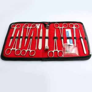 Surgical Instrument Set For Medical Students Suture Training With Scissors Forceps And <b>Needles</b> In Red <b>Case</b> Manual Operation - Product Image 4