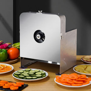 Trancheuse alimentaire commerciale automatique pour légumes, oignon, pomme de terre, citron, mangue, noix de coco, machine à découper les fruits en acier inoxydable - Product Image 1