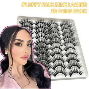 Grosir Bulu Mata 3D Alami Panjang dan Tebal, Bulu Mata Strip Penuh, Lembut 30mm 25mm 20 Pasang Bulu Mata Buatan Tangan Bulu Mink Palsu Gaya Terbaru - Product Image 5