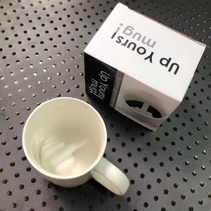 L up Yours Coffee <strong>Mug</strong> 350ml Funny <strong>Middle</strong> <strong>Finger</strong> Cups Ceramic <strong>Mugs</strong> with bottom <strong>Finger</strong> for Coffee Tea Milk - Product Image 3