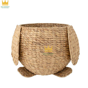 Panier en jacinthe d'eau tissé à la main, ornements décoratifs, jouets de rangement pour la décoration de chambre d'enfant, en provenance du Vietnam - Product Image 3