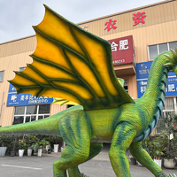 Modèle de dinosaure occidental animatronique motorisé à capteur infrarouge pour parc d'attractions