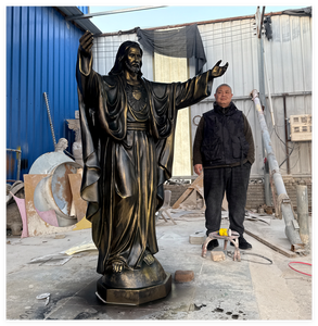High Quality Large Size Hand-Painted Jesus Factory Custom Resin Sculpture Religious Catholic Art Theme 20241109006 Large Outdoor - Product Image 4