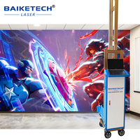 Mesin Cetak Dinding UV Vertikal TH-UP3200TQ dengan Dua Printhead I3200, Mesin Pencetak Mural 3D HD untuk Dekorasi Dinding Semen, Ubin, dan Logam