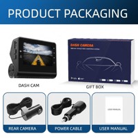 Cámara para Auto 4K con WiFi, Grabación de 24 Horas, Sensor G, Mini Caja Negra para Auto, Cámara de Doble Lente Delantera y Trasera 4K, Venta al Por Mayor