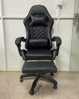 Silla de Juego Ergonómica con Respaldo Alto y Reposapiés para Adultos, con Soporte Lumbar y Cojín