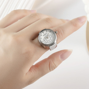 Reloj <span class=keywords><strong>de</strong></span> Anillo <span class=keywords><strong>de</strong></span> Lujo Unisex GOMIA, Ajustable, <span class=keywords><strong>de</strong></span> Acero Inoxidable, con Cristal <span class=keywords><strong>de</strong></span> Zafiro, Esfera Dorada/Plateada/Oro Rosa, Energía Solar, Moderno - Product Image 5