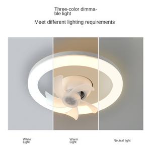 Ventilateur de plafond intelligent E27 avec variateur d'intensité, trois vitesses, haute qualité, télécommande, LED, tête mobile, USB, contrôlé par application, 5 ans - Product Image 4