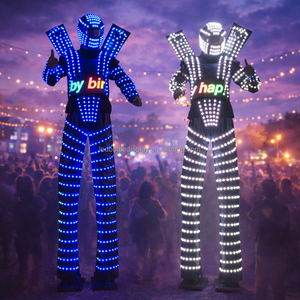 Traje de Baile Futurista LiqVis con Luces LED de Colores Cambiantes, <span class=keywords><strong>Ropa</strong></span> Brillante <span class=keywords><strong>para</strong></span> Espectáculos de Cosplay, Festivales, Fiestas y <span class=keywords><strong>Eventos</strong></span> - Product Image 6