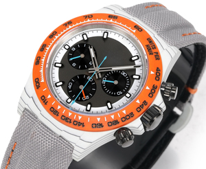 Montre chronographe RO Orange pour homme, montre de sport légère en fibre de carbone, montre de mode, montre pour le ski, le golf, la natation - Product Image 3