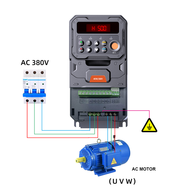 High Performance VFD VSD AC Drive 220V/380V 0.75KW(1HP) 1.5KW(2HP) 2.2KW(3HP) 4KW(5hp) Variable Speed Drivers for 3PH AC Motor