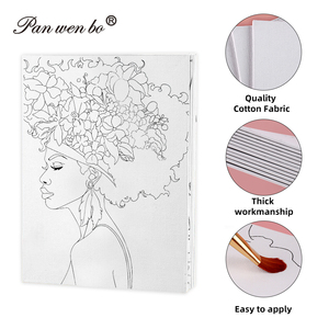 Panwenbo 8x10 inch trước khi rút ra kéo dài vải sơn bảng cho bức tranh 12 pcs Nữ Hoàng Châu Phi trước khi rút ra phác thảo vải - Product Image 3