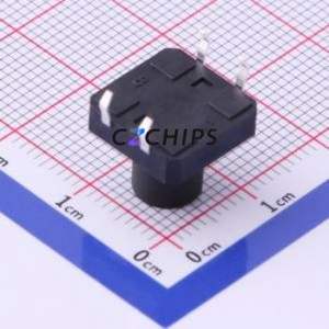 TS-1003-BR10516 Tactile Switch Through hole-4P,12x12mm Switch Single Pole Single Throw Round Button 1.6N Through Hole - Product Image 2