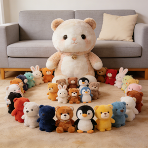 Vente en gros d'usine, jouets en peluche d'animaux d'anime, 8 pouces, jouets en peluche rembourrés en coton PP, pour les filles, <span class=keywords><strong>cadeau</strong></span> d'anniversaire ou de la Saint-Valentin - Product Image 1