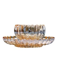 Nouvel ensemble de bols Lotus pour le commerce extérieur – Vaisselle de petit-déjeuner en verre résistant à la chaleur, design minimaliste, idéal pour les flocons d'avoine et les desserts