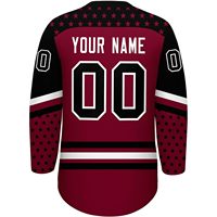 Jersey Hoki Es Kustom Personalisasi Sublimasi V-Neck Lengan Panjang Anti-Bakteri Penyerap Keringat Seragam Unisex Pria Anak-anak