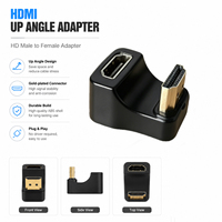 Adaptador Mini HDMI a HDMI de 90 Grados, Nuevo, 180 °   Conector Chapado en Oro 4K60Hz para Cámara de Portátil, Juegos, Hogar y Oficina