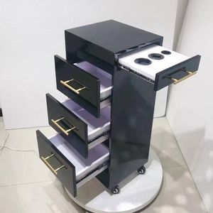 New High Quality Beauty <b>Tool</b> Collecting Salon Trolley Rolling Multi-function Gold Frame Beauty Trolleys <b>Cart</b> With Double Storage - Product Image 5