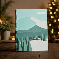 Carnet à spirales A4 avec logo personnalisé, couverture en papier kraft, planificateur scolaire écologique, 100 feuilles