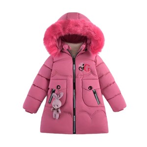 Nouvelle collection Hiver 2026 – <span class=keywords><strong>Manteau</strong></span> mi-long pour filles, style coréen, en polyester rembourré, épais, à col montant zippé, avec lettres de dessin animé - Product Image 5